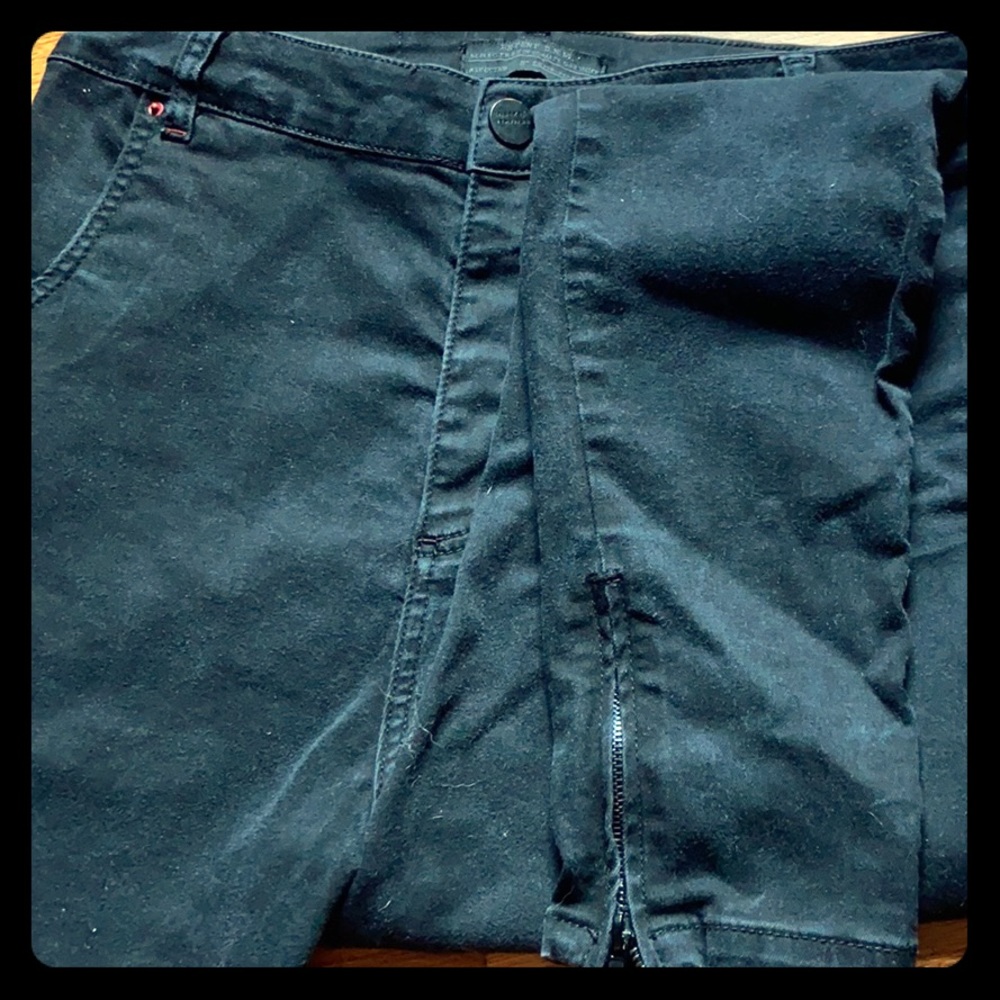 Black Denim Ex-Pent high rise skinny, zip ankle - Picture 2 of 11